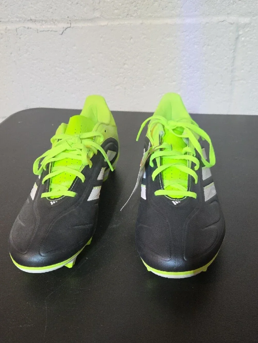 adidas Mens Copa Pure 3 Club Black & Neon Green Soccer Cleats